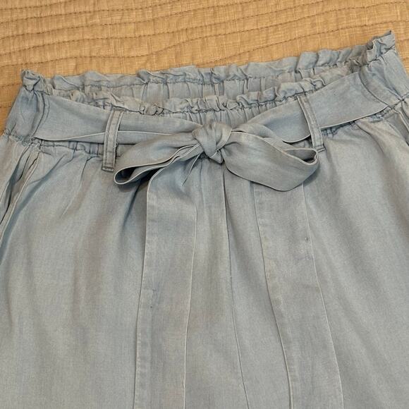 LOVE TREE Light Blue Tencil Wide Leg Ankle Cropped Pants Women’s M - Picture 3 of 12